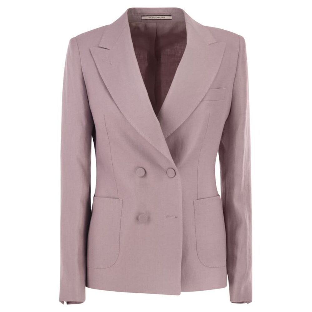 Tagliatore Women Double-Breasted Linen Blazer